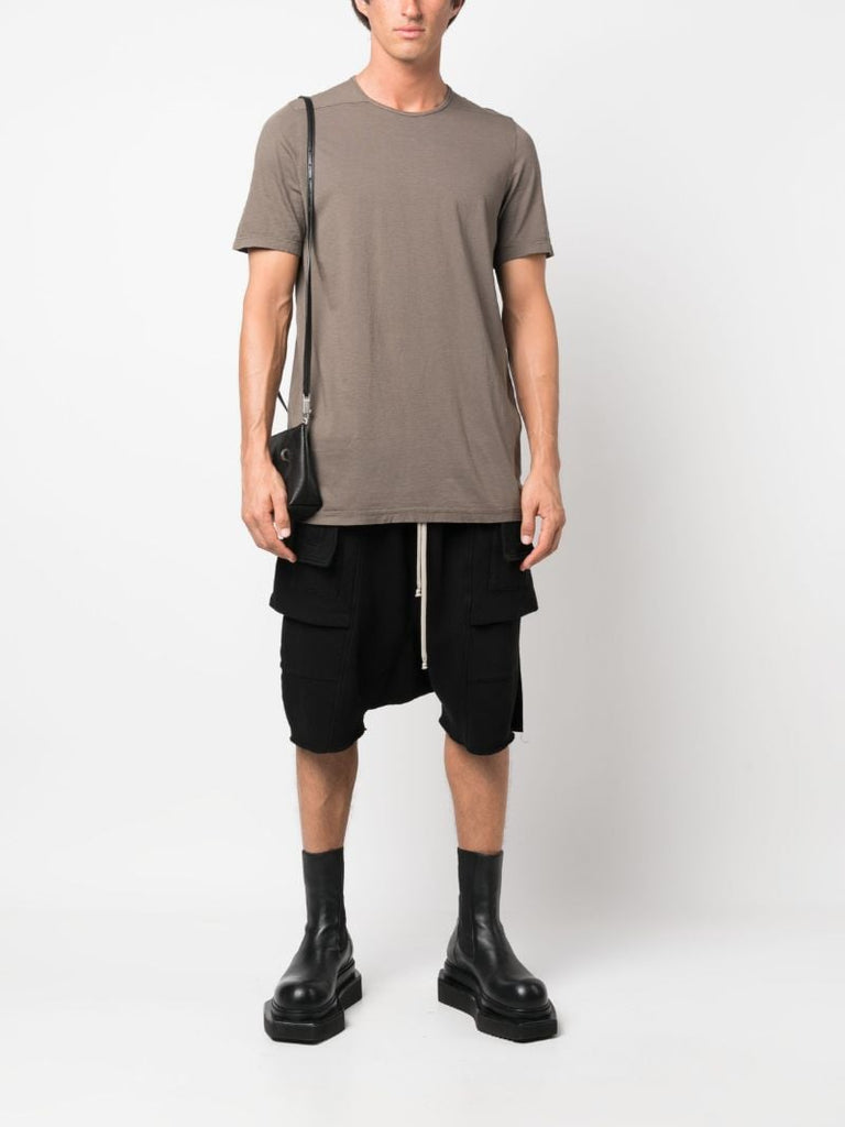 Black Cotton Cargo Track Shorts