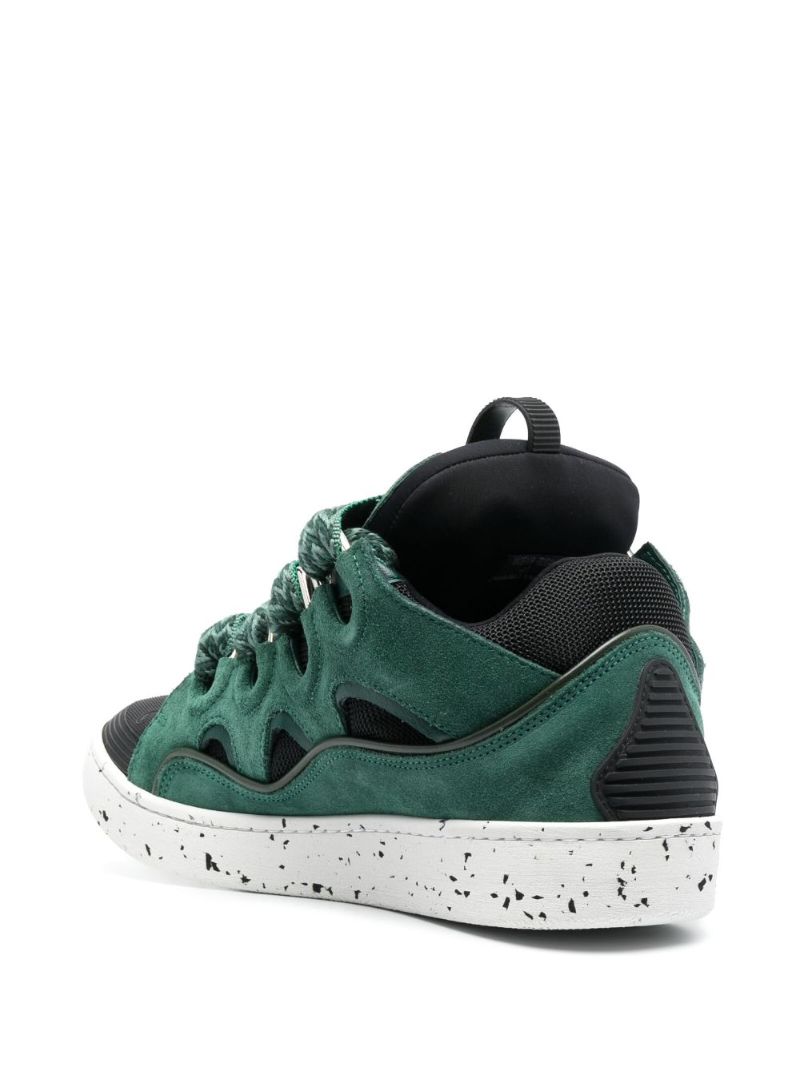 Green Curb Panelled Sneakers