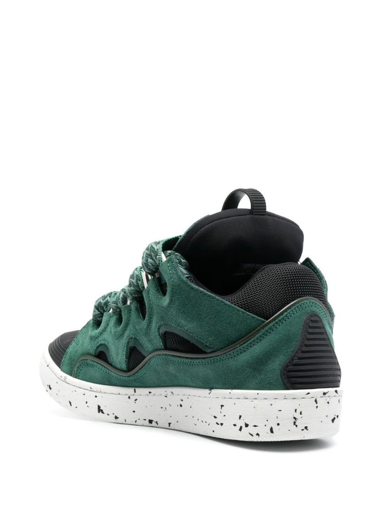Green Curb Panelled Sneakers