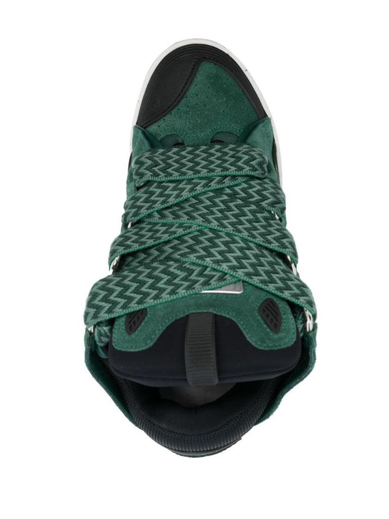 Green Curb Panelled Sneakers