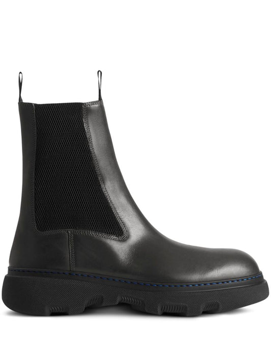 Black Leather Chelsea Boots