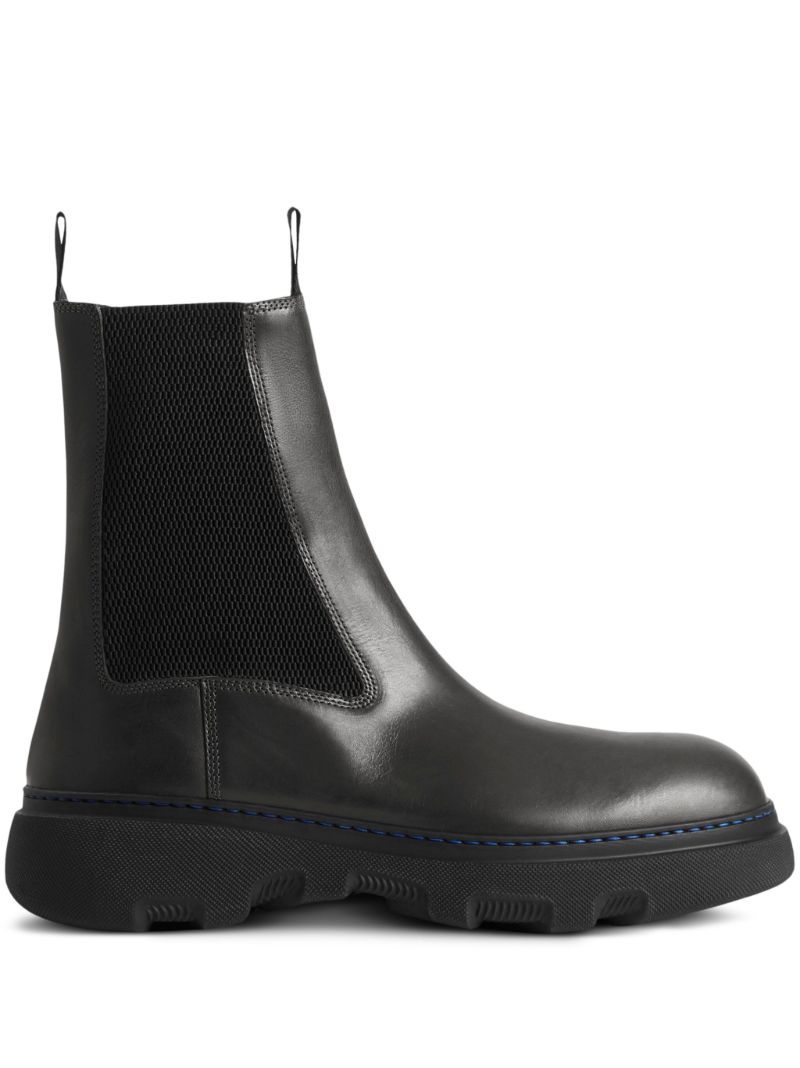 Black Leather Chelsea Boots