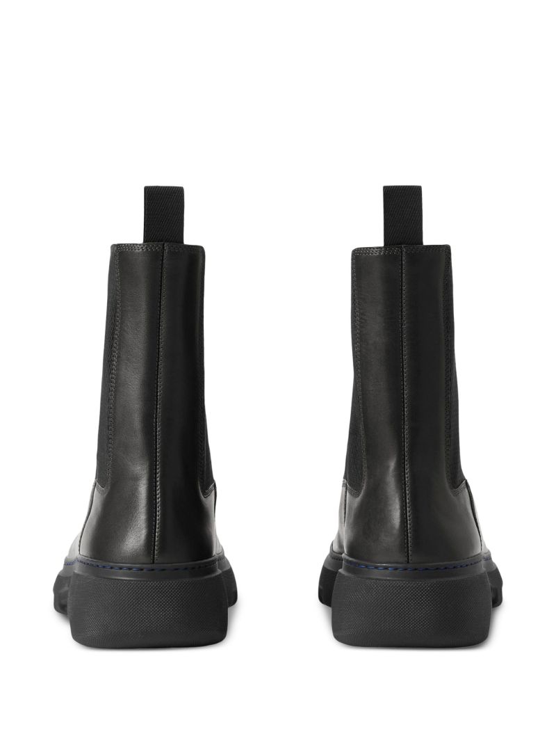 Black Leather Chelsea Boots