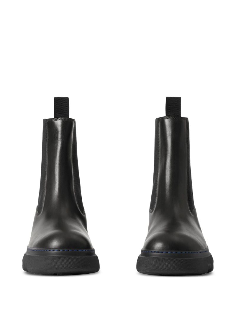 Black Leather Chelsea Boots