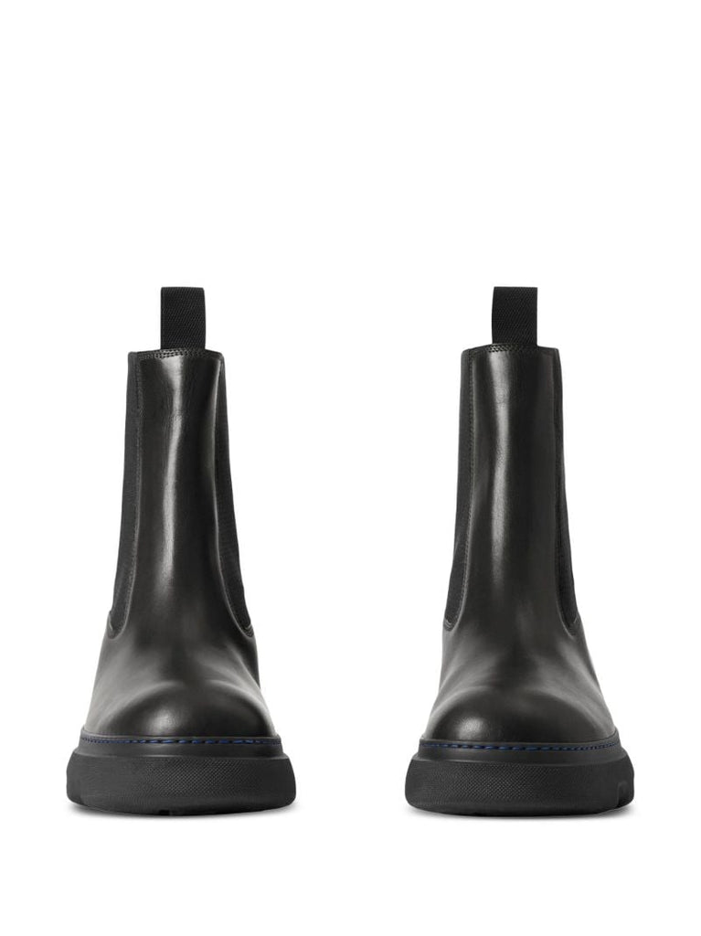 Black Leather Chelsea Boots