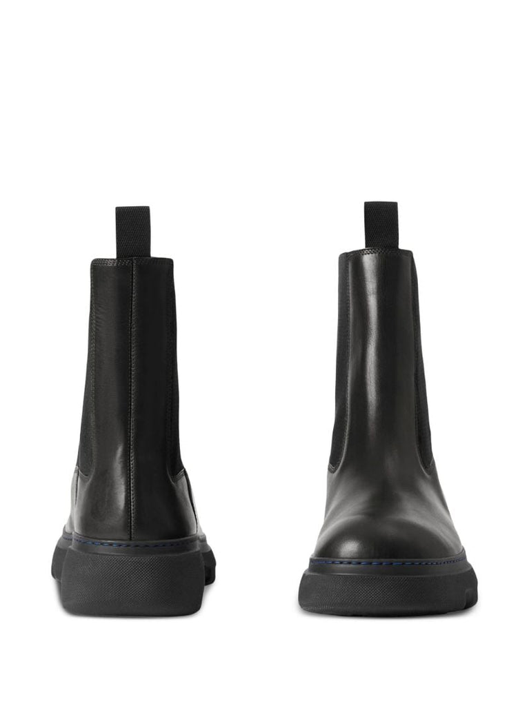 Black Leather Chelsea Boots