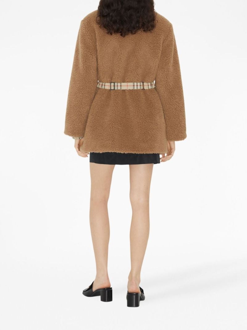 Brown Ekd-embroidery Fleece Jacket