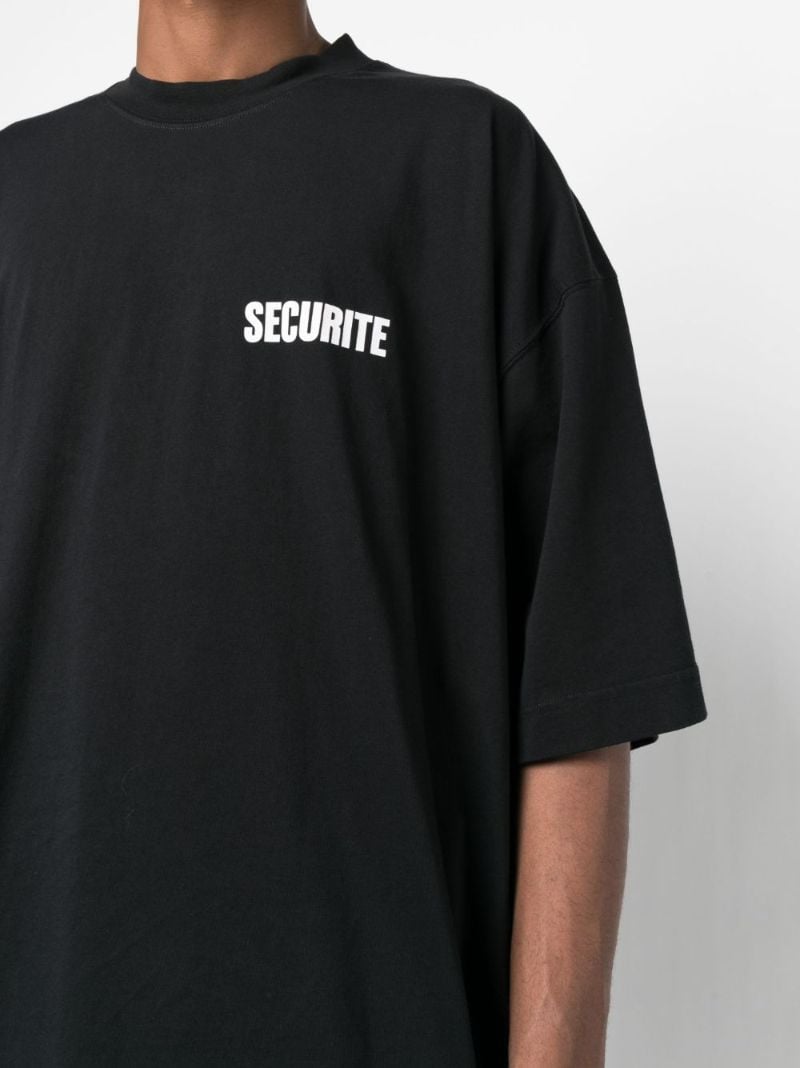 Black Securite Print T-shirt