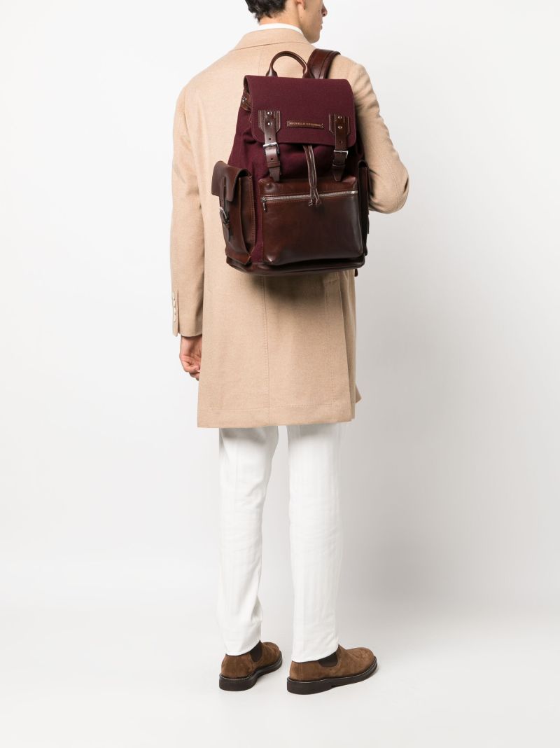 Purple City Leather Backpack