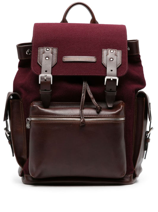 Purple City Leather Backpack
