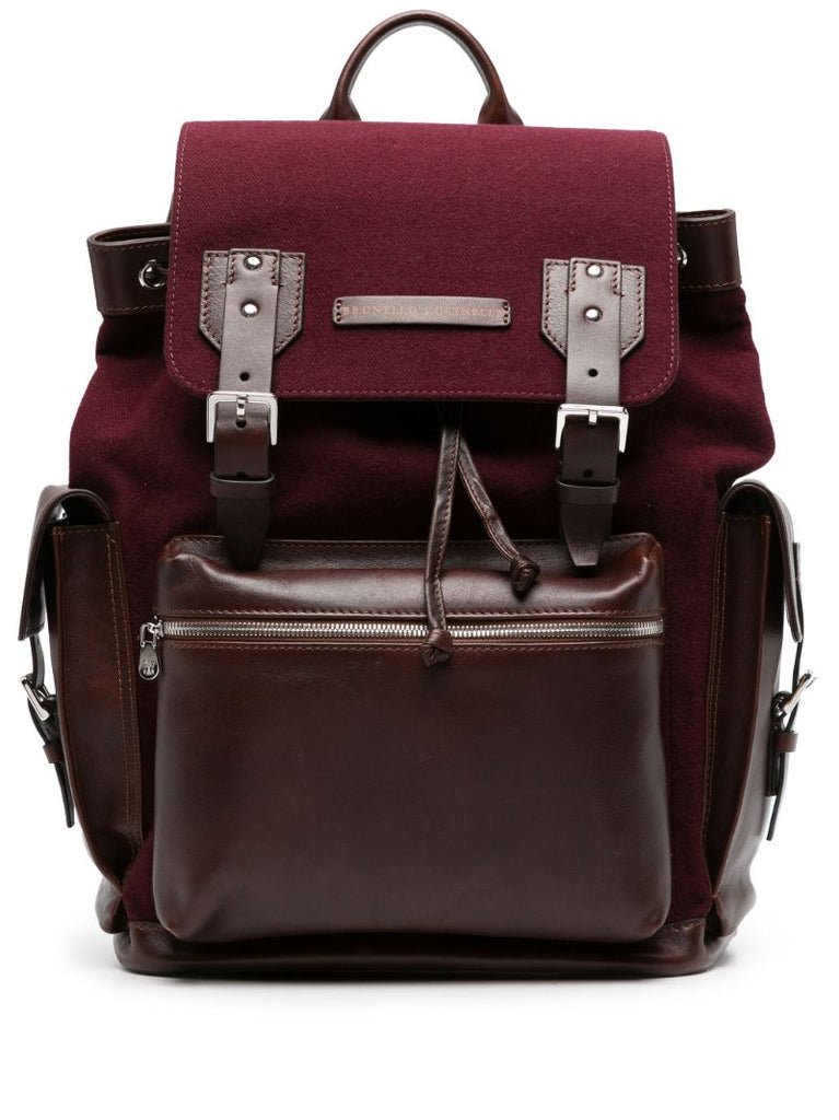 Purple City Leather Backpack