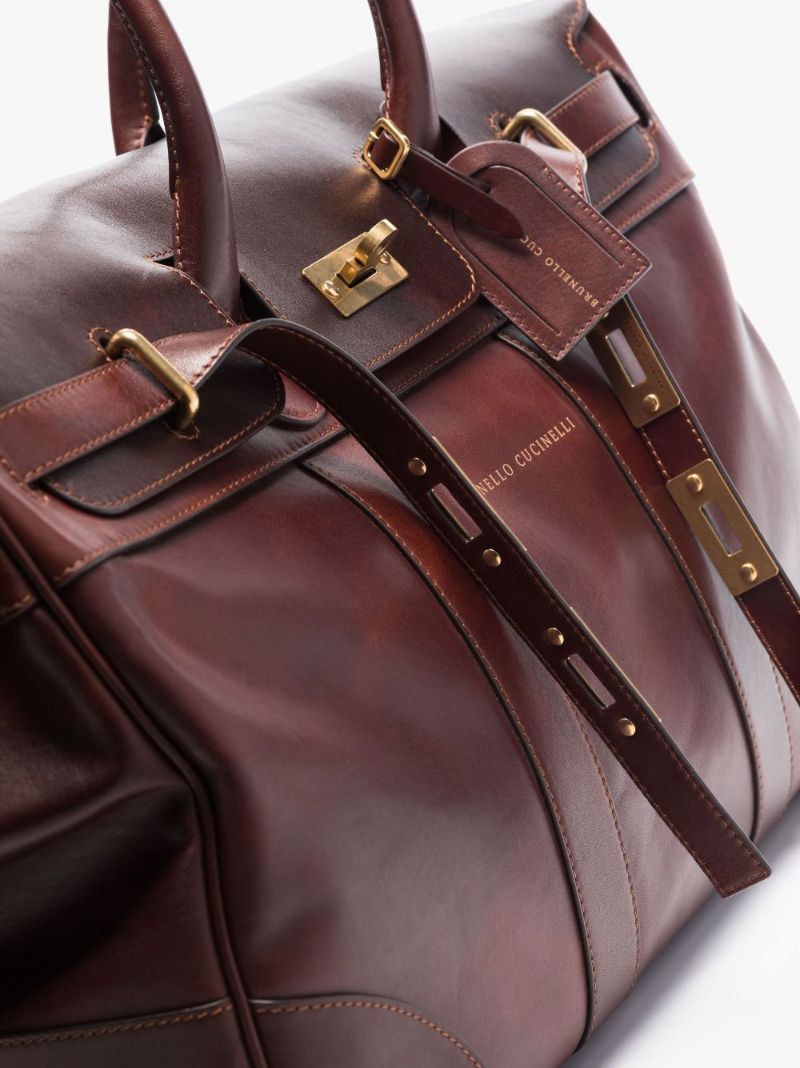 Brown Country Weekender Leather Holdall Bag