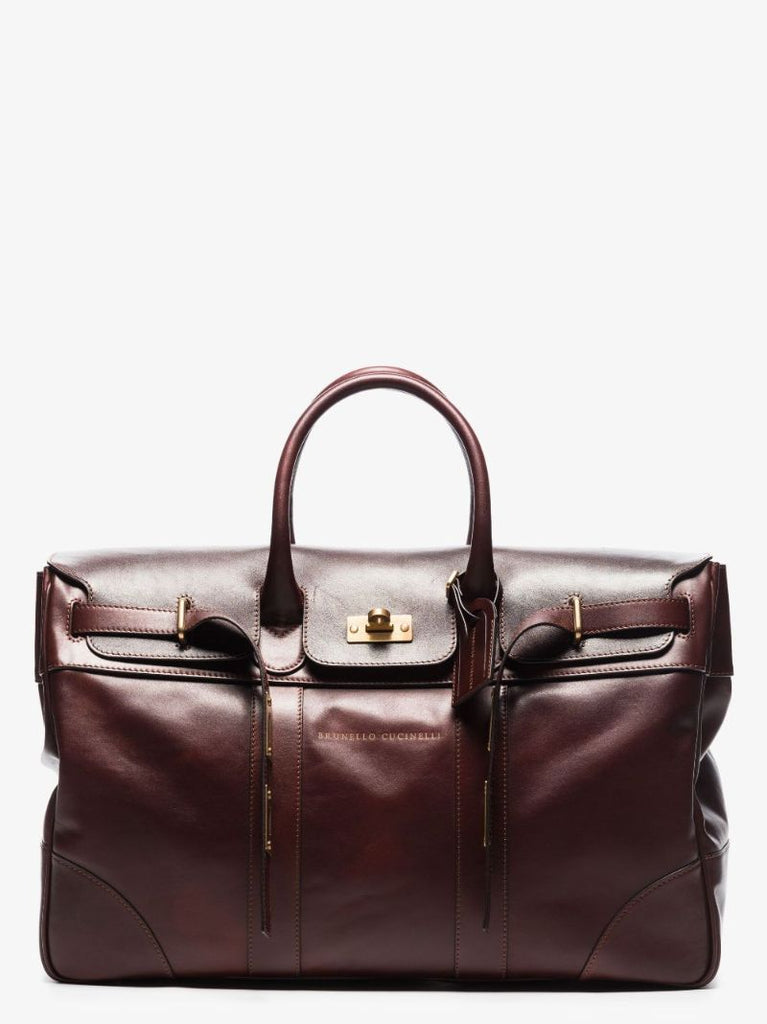 Brown Country Weekender Leather Holdall Bag