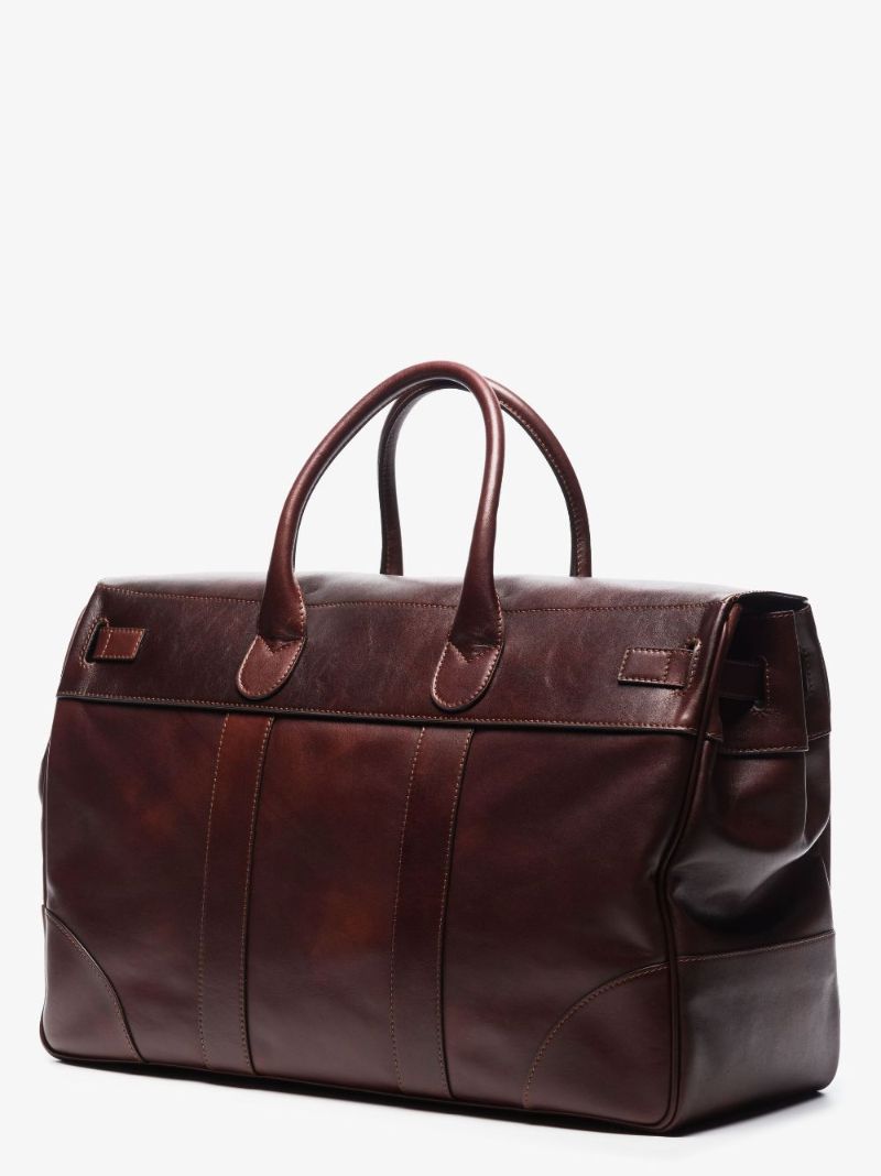 Brown Country Weekender Leather Holdall Bag