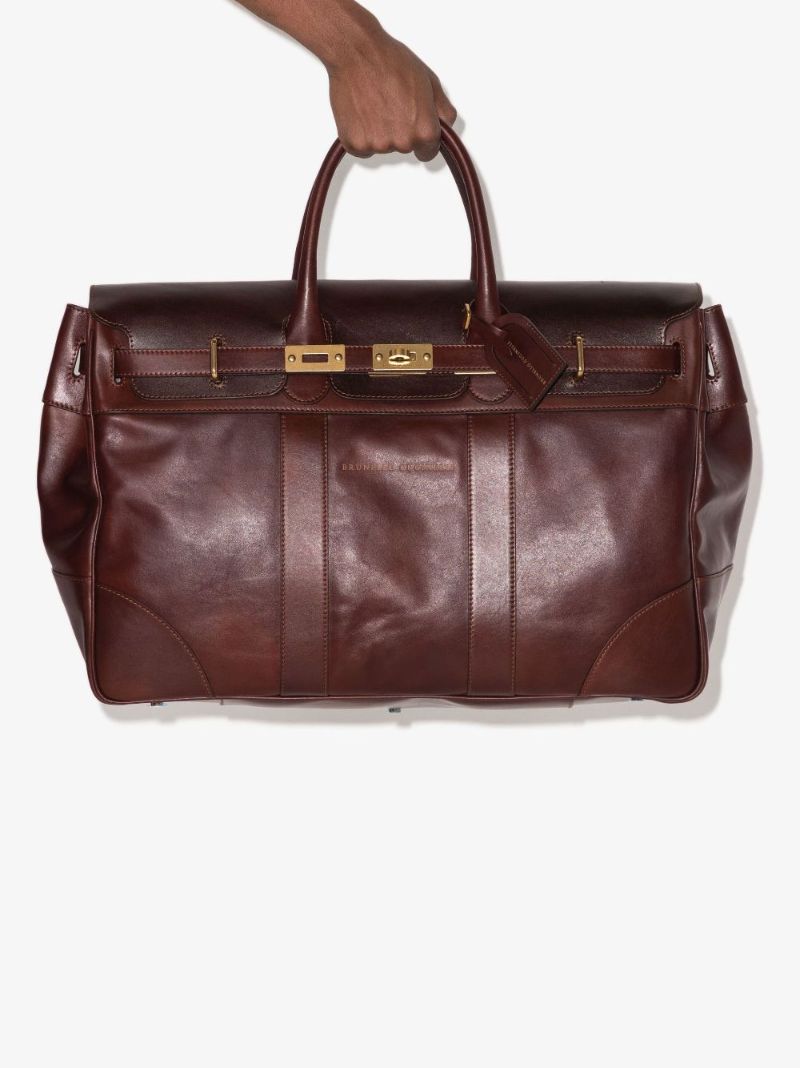 Brown Country Weekender Leather Holdall Bag