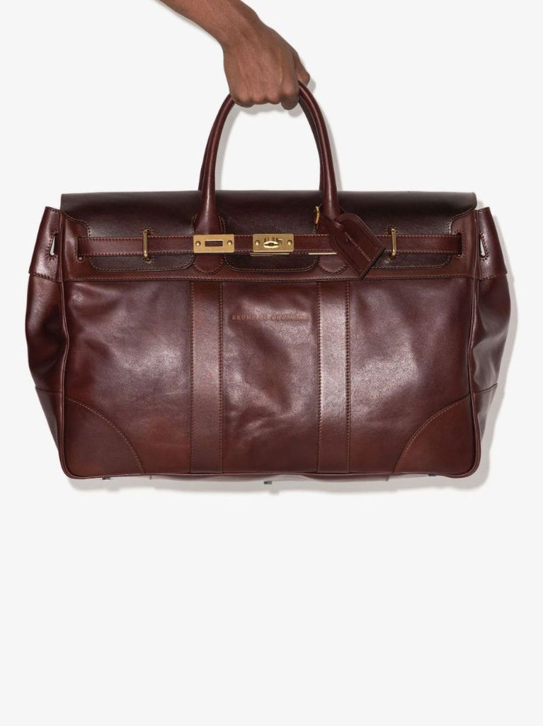 Brown Country Weekender Leather Holdall Bag