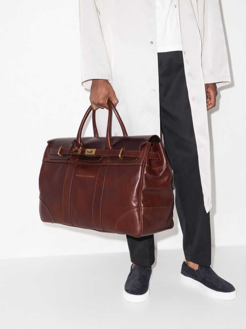 Brown Country Weekender Leather Holdall Bag