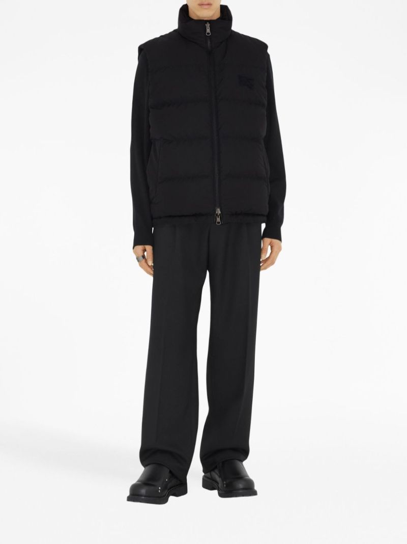Black Check Panel Reversible Gilet