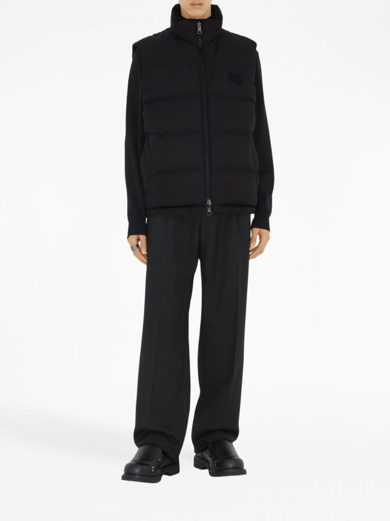 Black Check Panel Reversible Gilet
