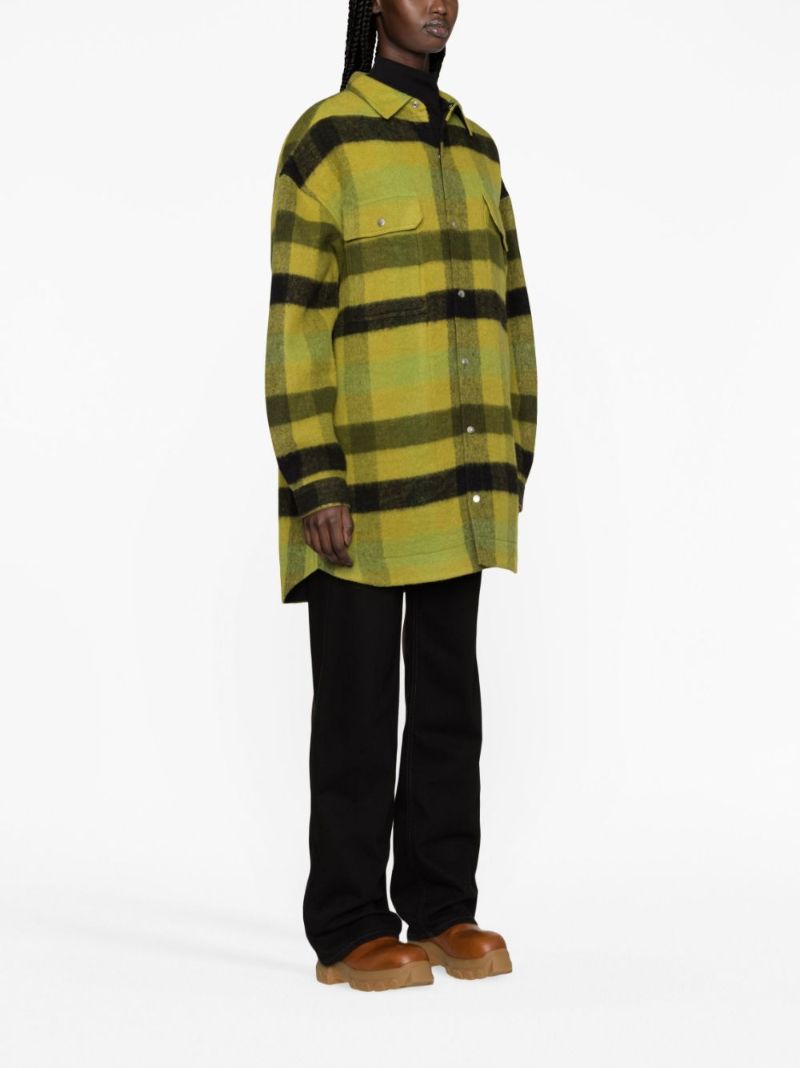 Green Check Wool Shirt Jacket