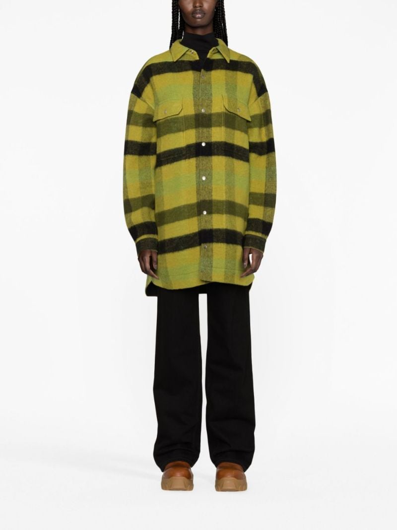 Green Check Wool Shirt Jacket