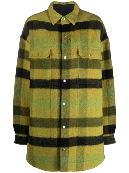 Green Check Wool Shirt Jacket