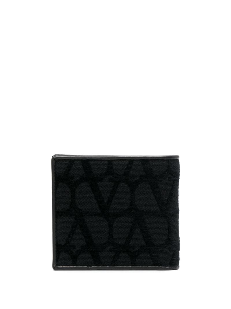 Black Toile Iconographe Leather Bi-fold Wallet