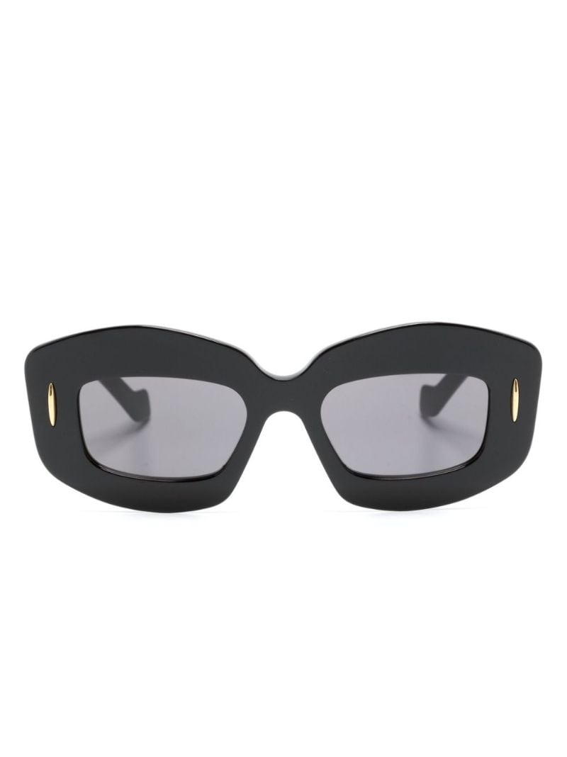 Black Screen Geometric-frame Sunglasses