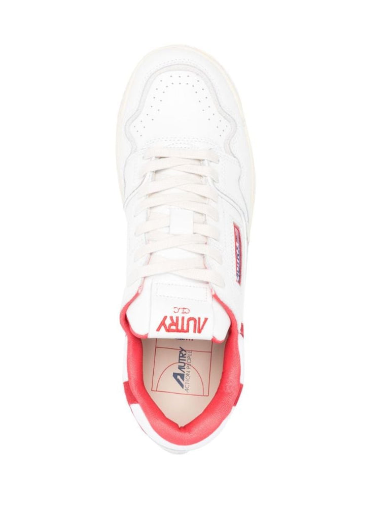 White Medalist Leather Sneakers