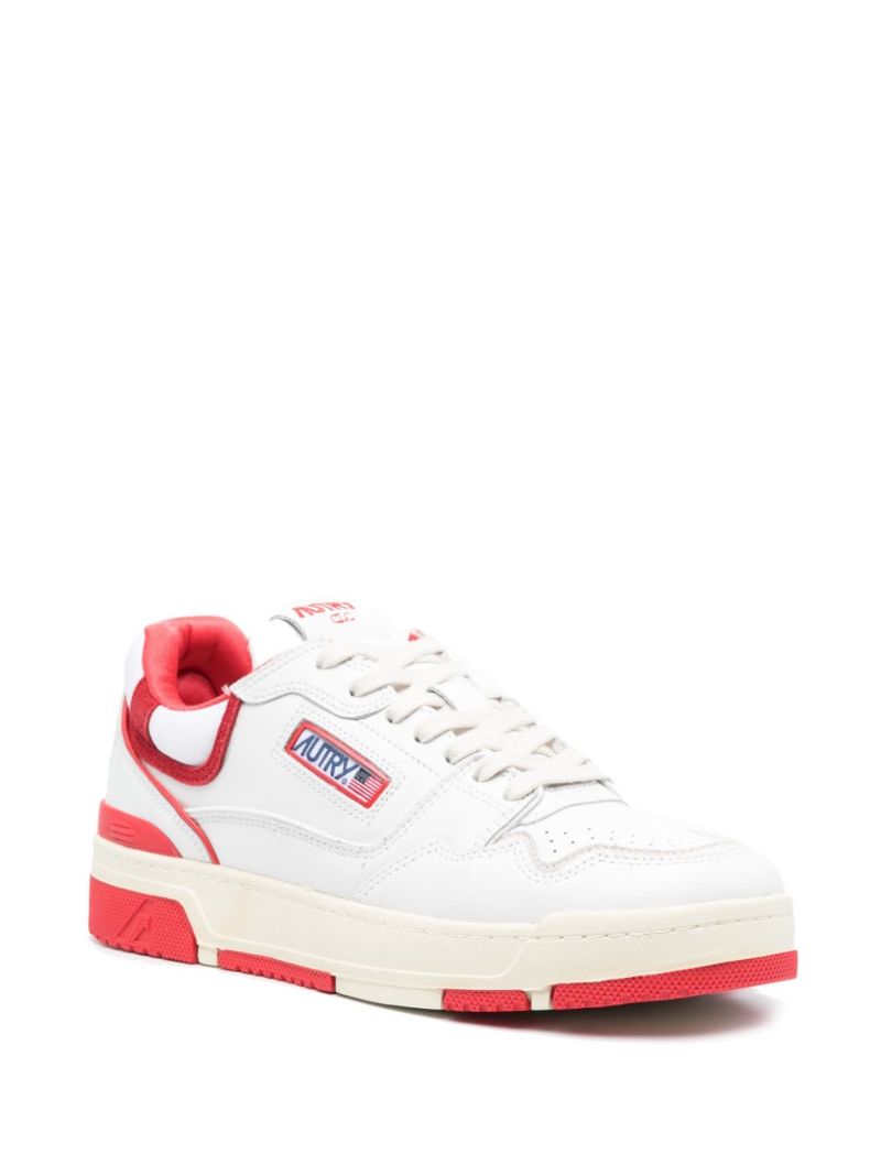 White Medalist Leather Sneakers