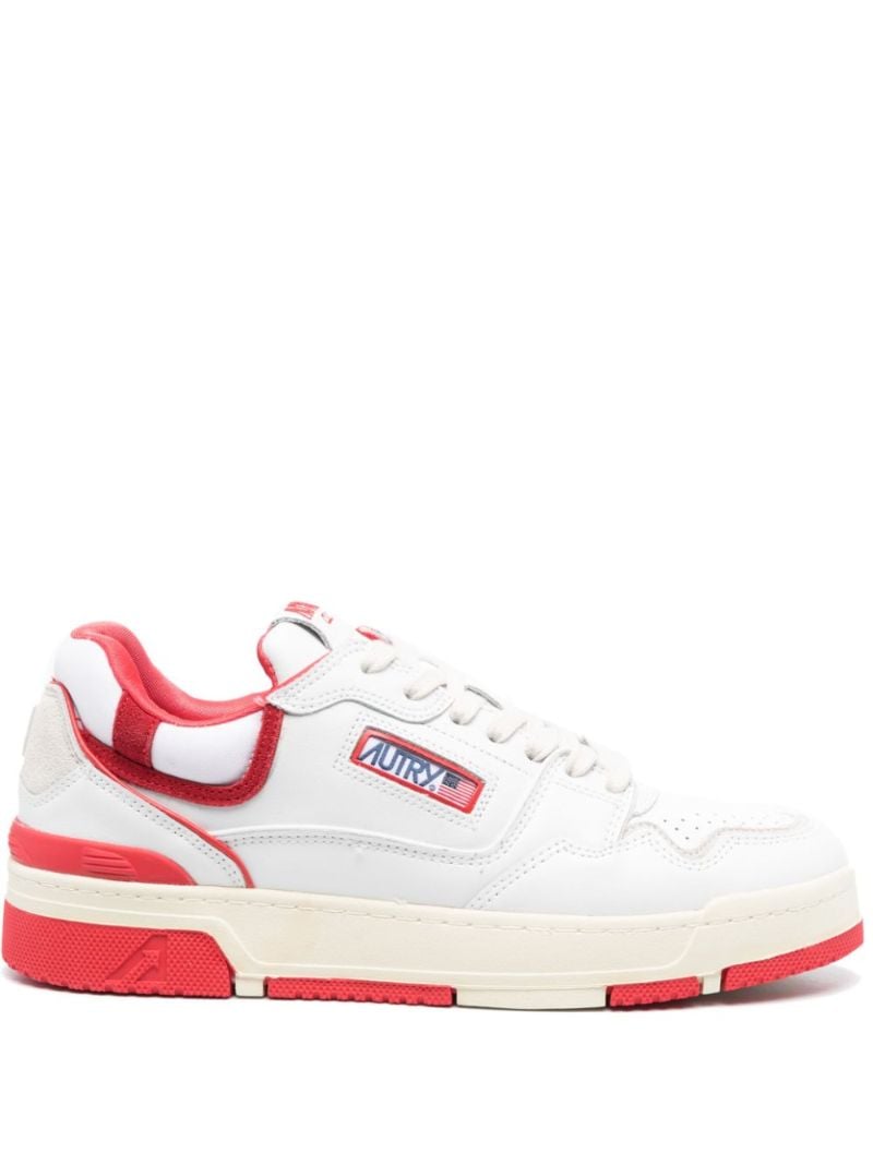 White Medalist Leather Sneakers