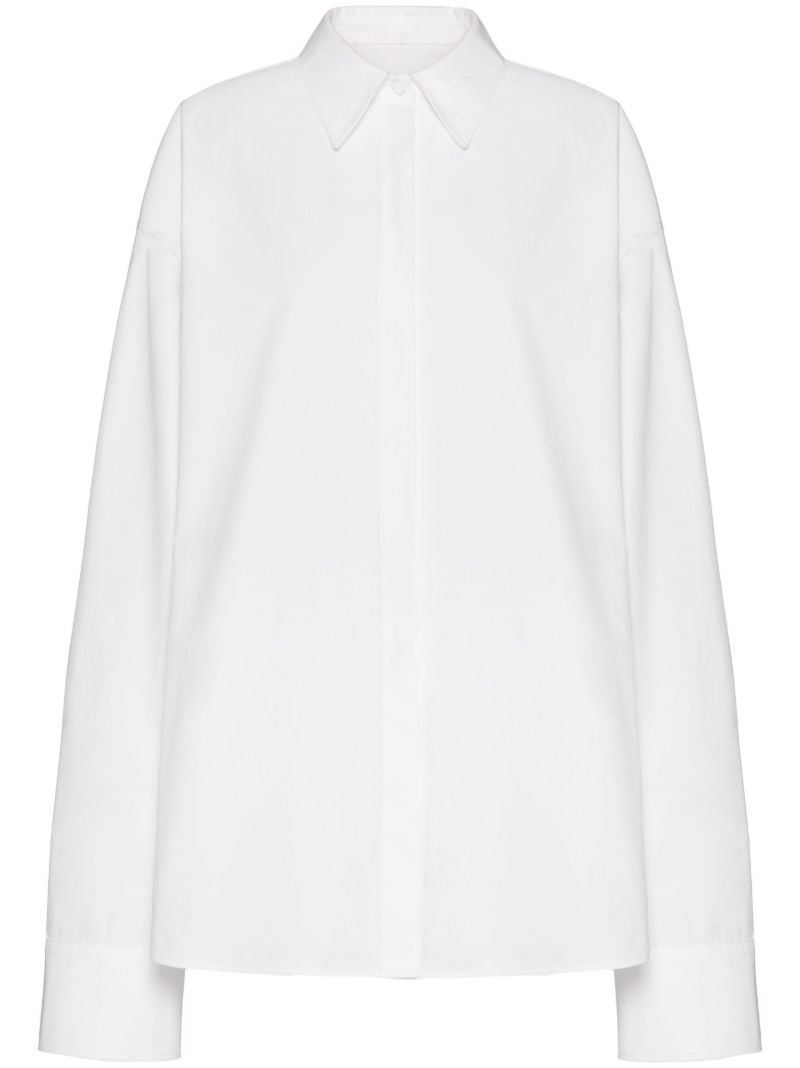 White Long-sleeve Cotton Shirt