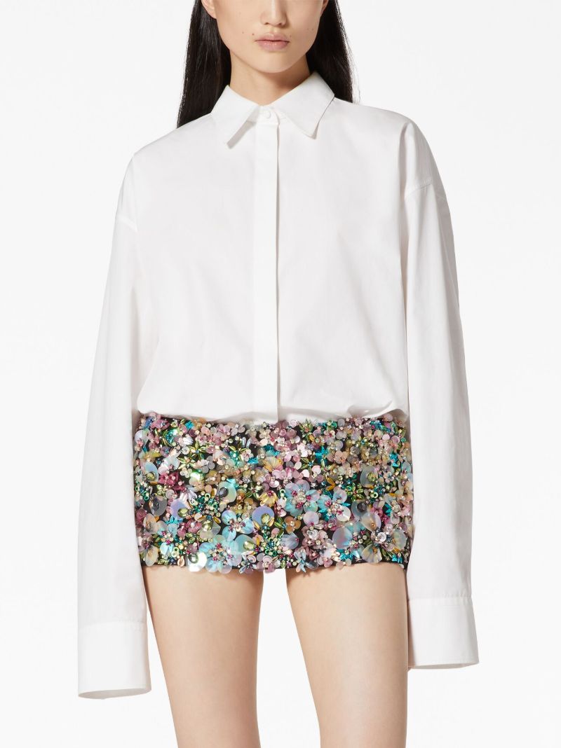 White Long-sleeve Cotton Shirt