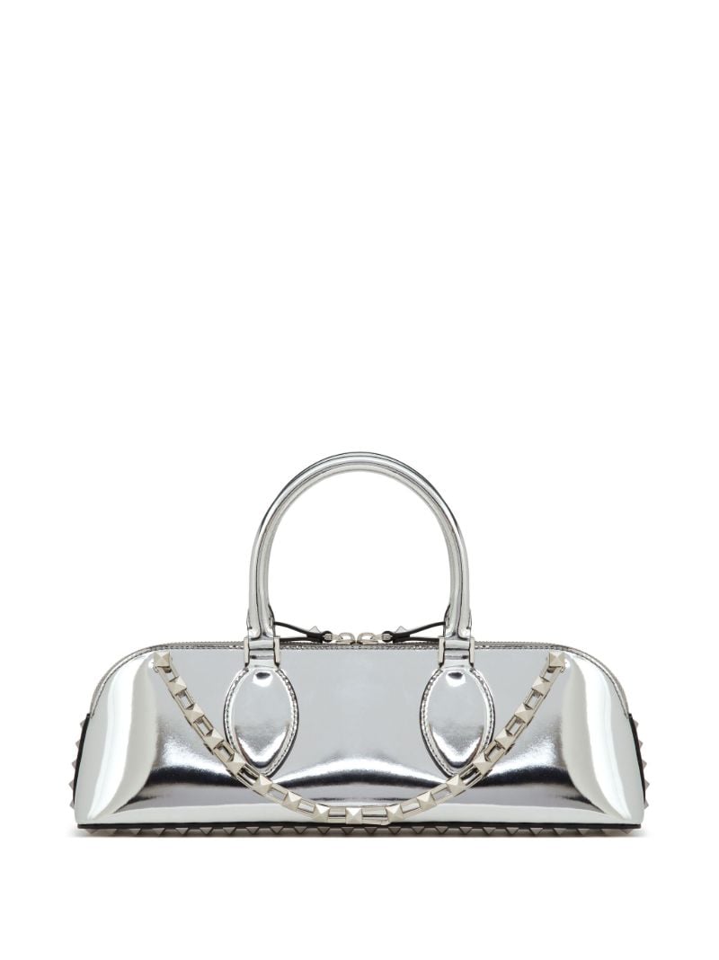 Silver-tone Rockstud East-west Tote Bag