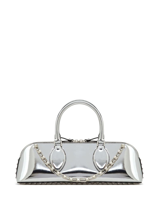 Silver-tone Rockstud East-west Tote Bag