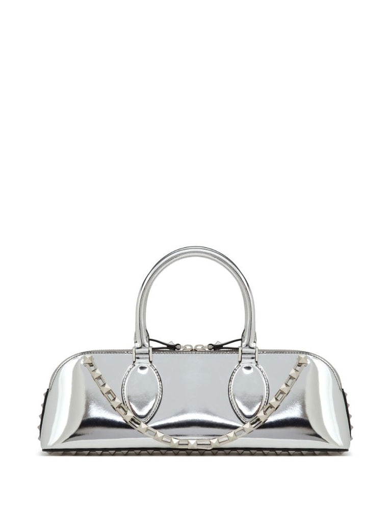 Silver-tone Rockstud East-west Tote Bag