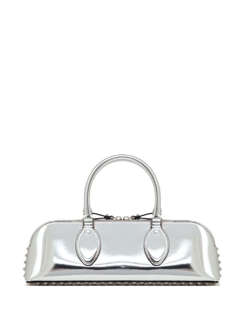Silver-tone Rockstud East-west Tote Bag