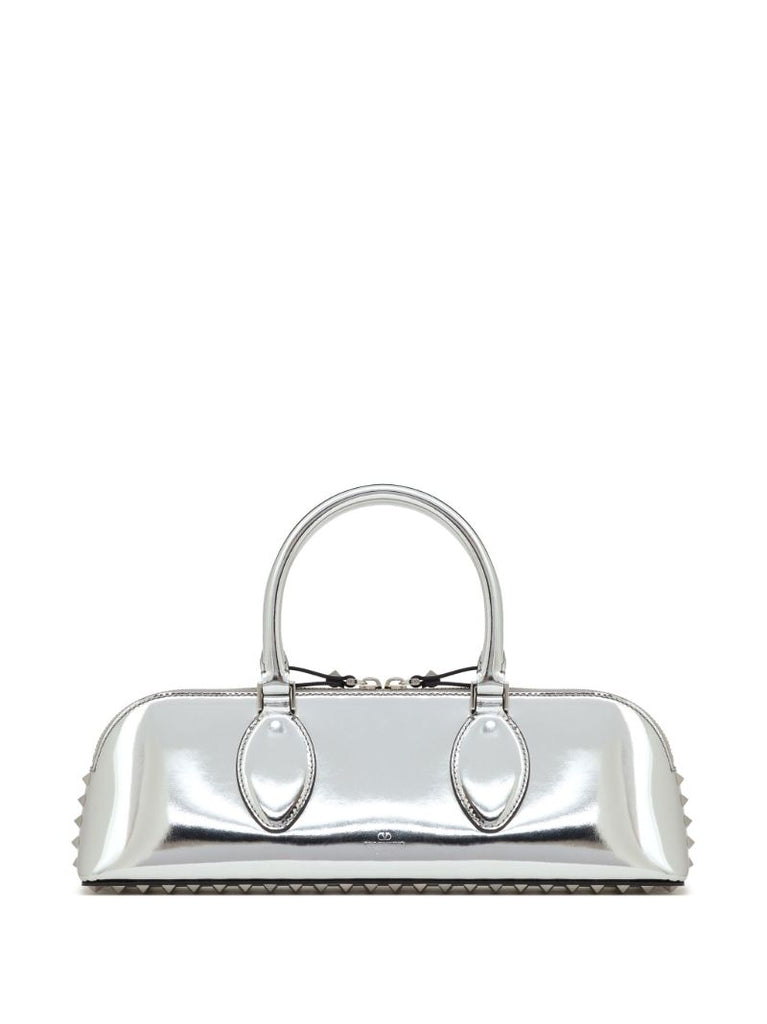 Silver-tone Rockstud East-west Tote Bag