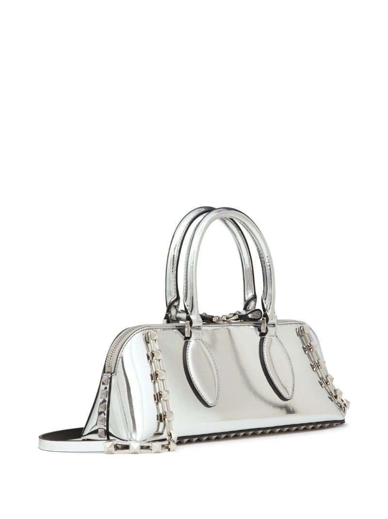 Silver-tone Rockstud East-west Tote Bag