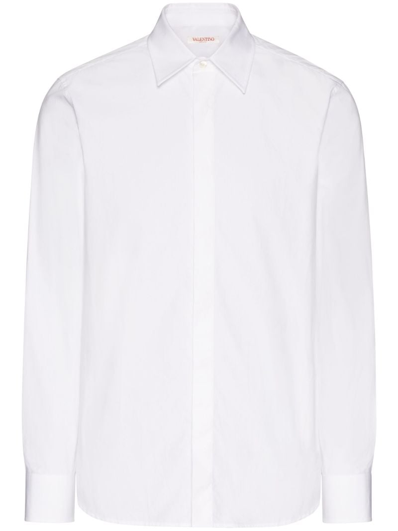 White Long-sleeve Cotton Shirt