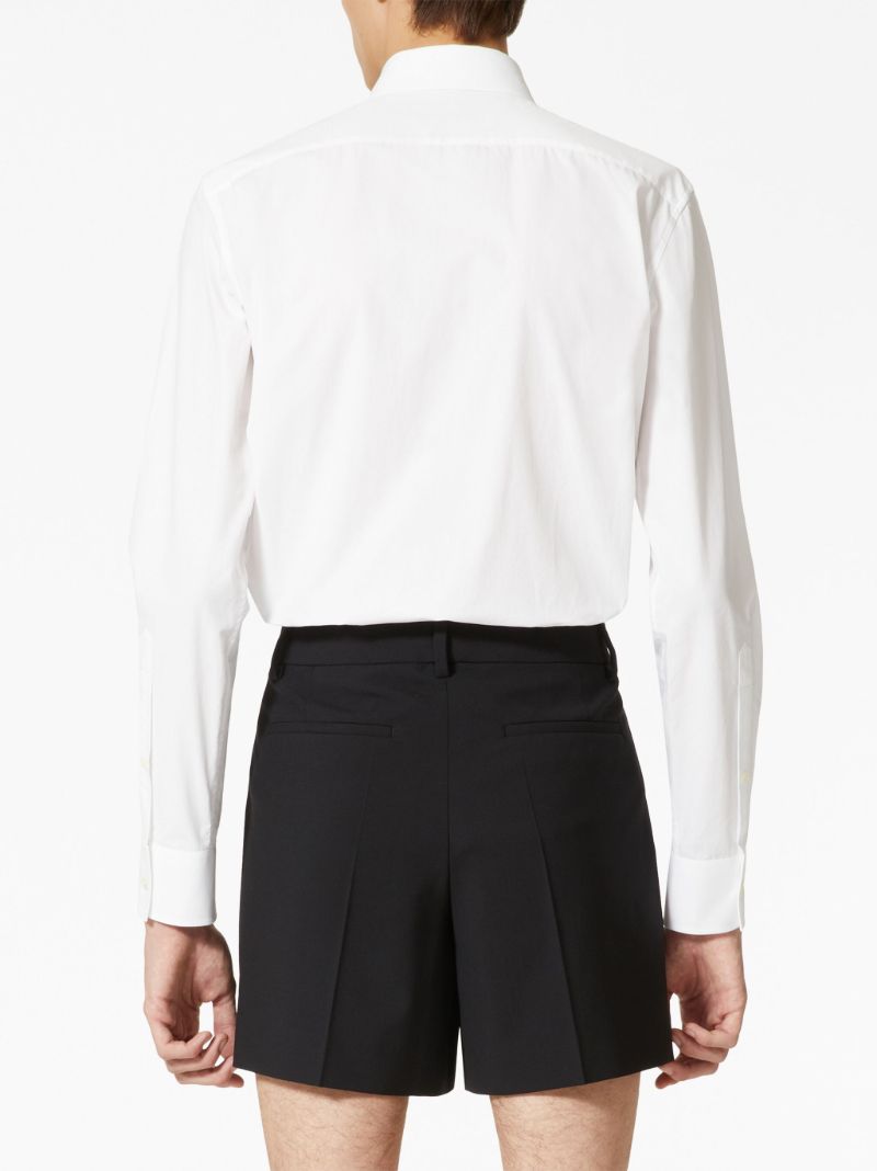 White Long-sleeve Cotton Shirt