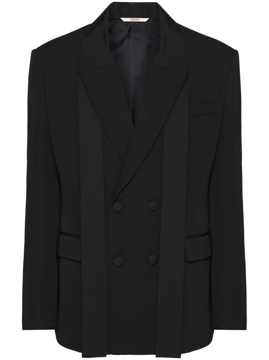 Black Double-breasted Blazer