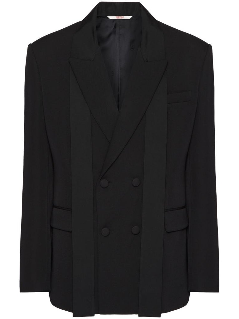 Black Double-breasted Blazer