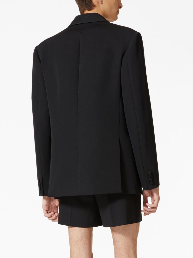 Black Double-breasted Blazer