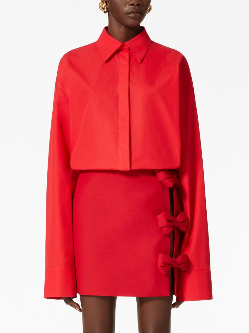 Red Long-sleeve Cotton Shirt