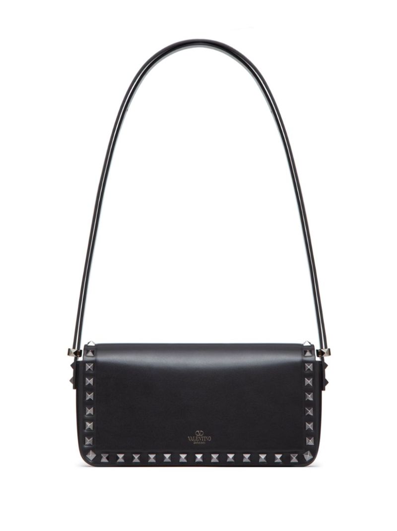 Black Rockstud23 E/w Leather Shoulder Bag