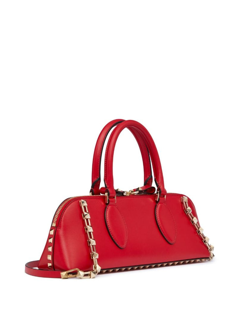 Red Rockstud East-west Tote Bag