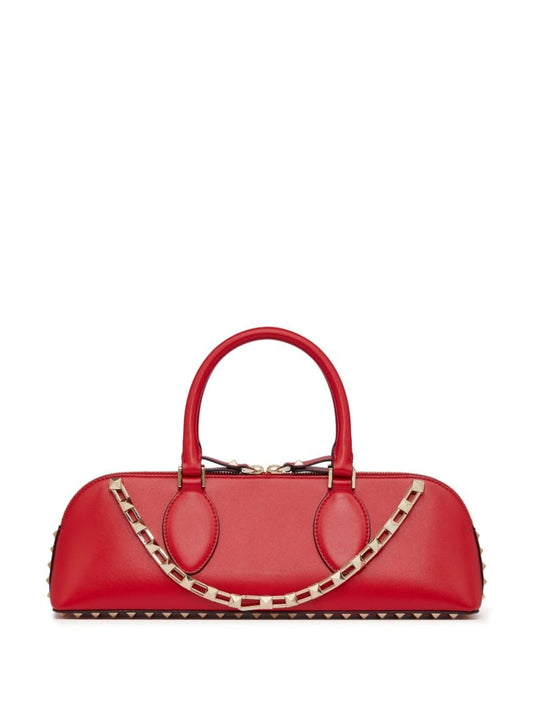Red Rockstud East-west Tote Bag