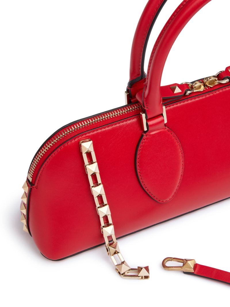Red Rockstud East-west Tote Bag