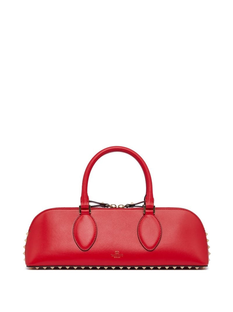 Red Rockstud East-west Tote Bag